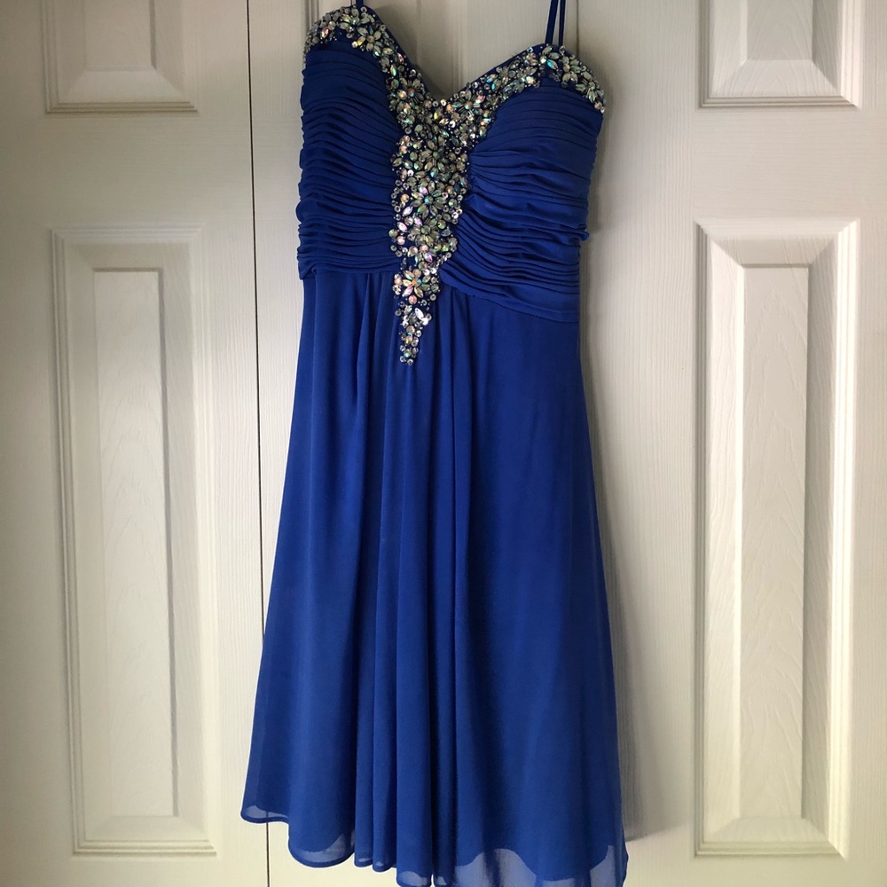 cute short, studded homecoming dress